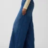 Mid Rise Ultrasoft Easy Seamed Baggy Jeans