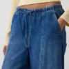 Mid Rise Ultrasoft Easy Seamed Baggy Jeans