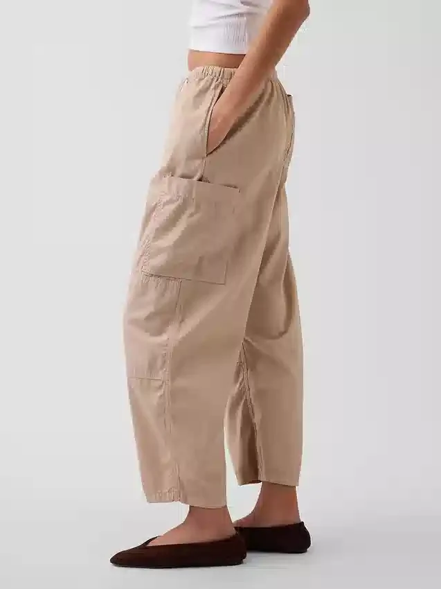 Midhöga, bekväma arbetsbyxor i twill med rundade ben
