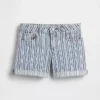 Midi-shorts i denim med ränder för barn