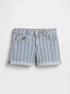 Midi-shorts i denim med ränder för barn