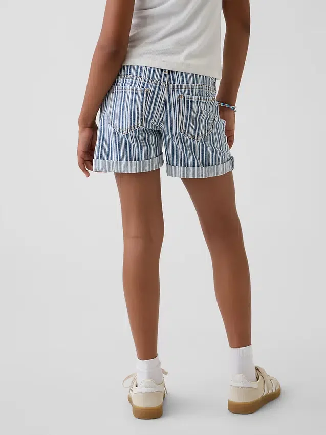Midi-shorts i denim med ränder för barn