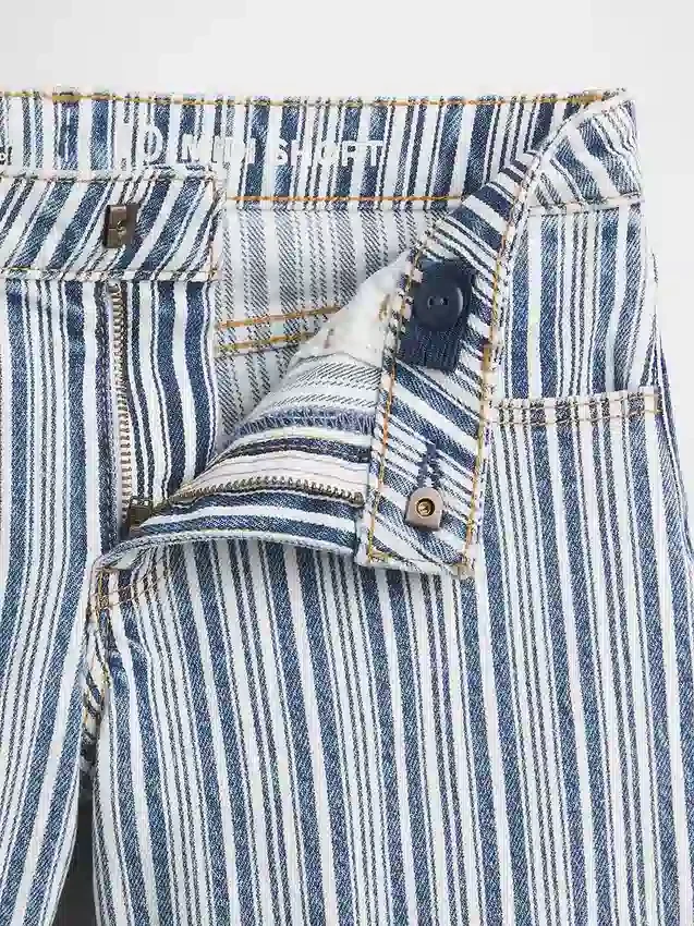 Midi-shorts i denim med ränder för barn