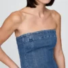 Midilång klänning i denim