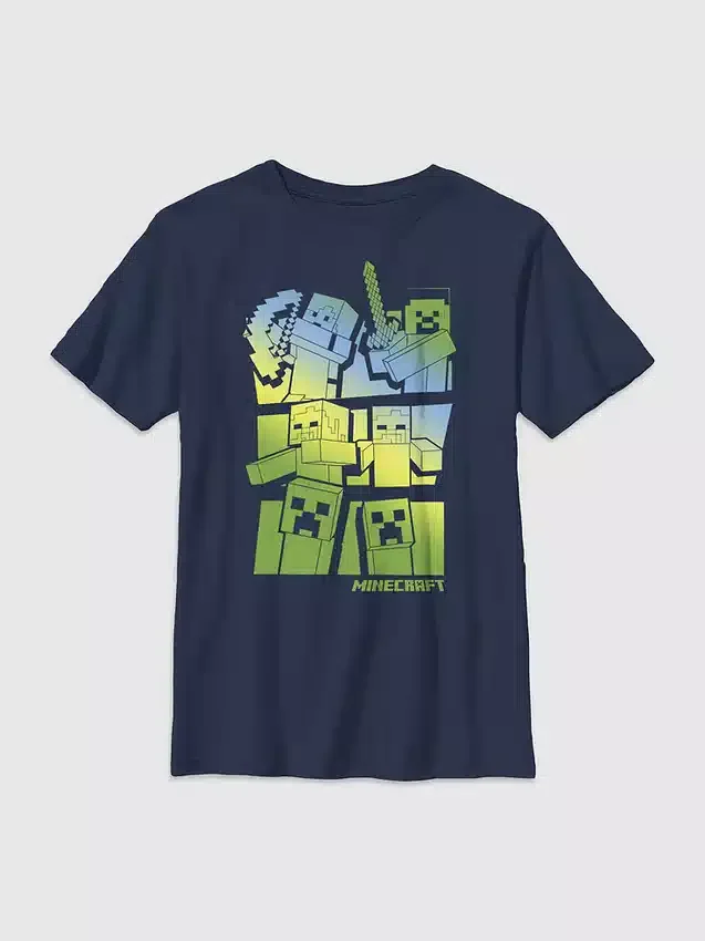 Minecraft-T-shirt för barn med Steve och Alex mot mobbar