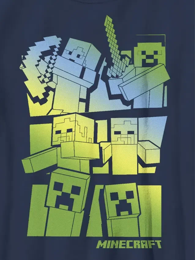 Minecraft-T-shirt för barn med Steve och Alex mot mobbar