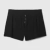 Mini-pyjamas-Shorts i ribbat tyg med avslappnad passform