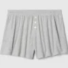 Mini-pyjamas-Shorts i ribbat tyg med avslappnad passform