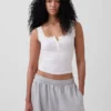 Mini Rib Lace Henley pyjamas-linne