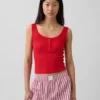 Mini Rib Lace Henley pyjamas-linne