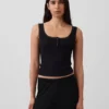 Mini Rib Lace Henley pyjamas-linne