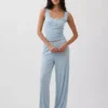 Mini Rib Lace Henley pyjamas-linne