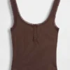Mini Rib Lace Henley pyjamas-linne