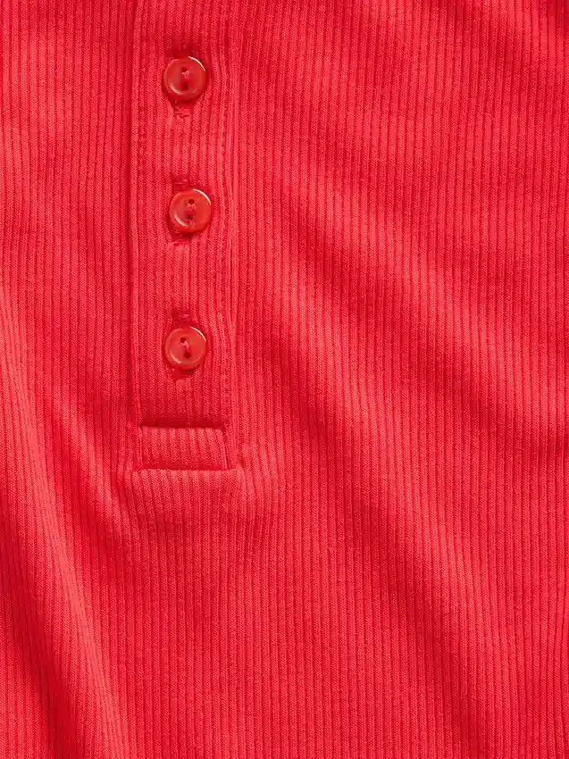 Mini Rib Lace Henley pyjamas-linne