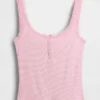 Mini Rib Lace Henley pyjamas-linne