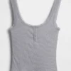 Mini Rib Lace Henley pyjamas-linne