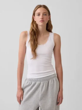 Mini Rib Lace-Trim pyjamaslinne