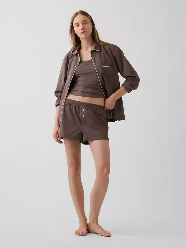 Mini Rib Lace-Trim pyjamaslinne