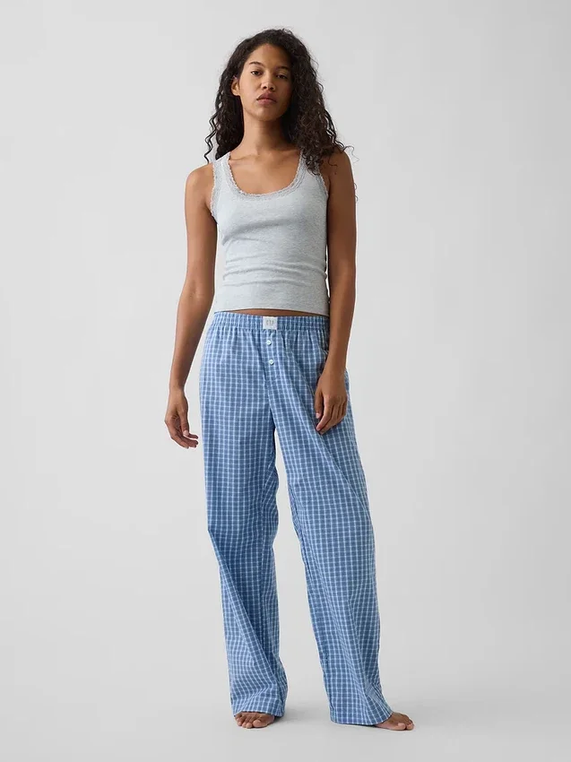 Mini Rib Lace-Trim pyjamaslinne