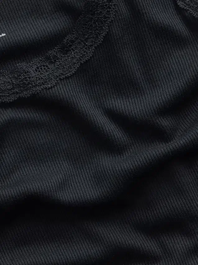 Mini Rib Lace-Trim pyjamaslinne
