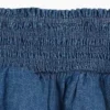 Mini-skort i smockad denim för barn