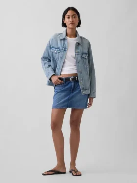 Minikjol i denim