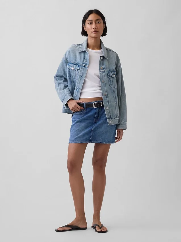 Minikjol i denim