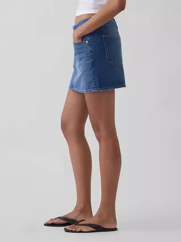 Minikjol i denim