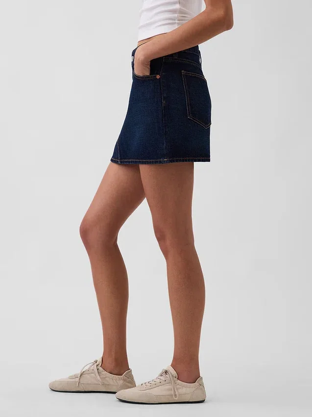 Minikjol i denim