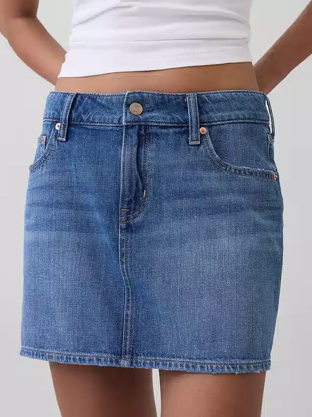 Minikjol i denim