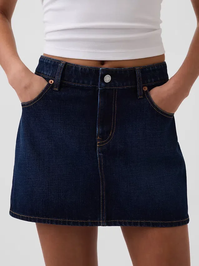 Minikjol i denim