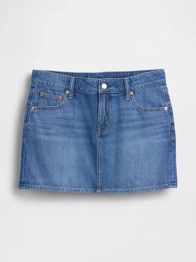 Minikjol i denim
