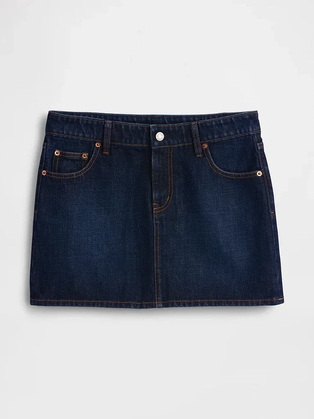 Minikjol i denim