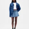 Minikjol i denim med bälte