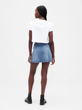 Minikjol i denim med bälte