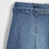 Minikjol i denim med bälte