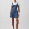 Miniklänning i denim med dragkedja fram