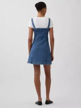 Miniklänning i denim med dragkedja fram