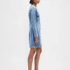 Miniklänning i denim med fickor