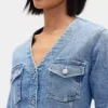 Miniklänning i denim med fickor