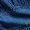Miniklänning i denim med puffärmar för barn