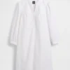 Miniklänning i poplin med Henley-krage