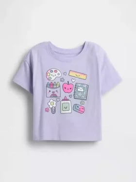 Mix & Match-T-shirt med avslappnad passform och tryck för Baby & Småbarn