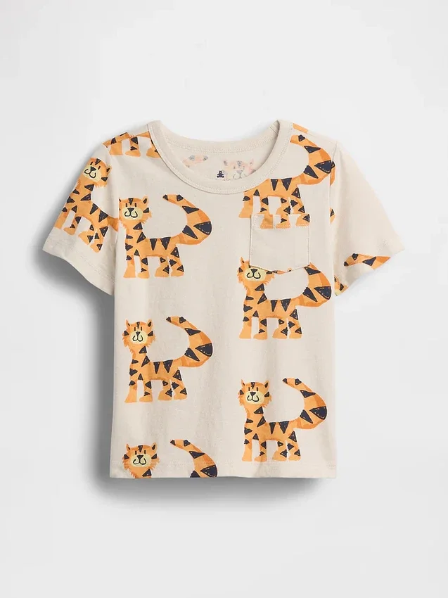 Mix & Match-T-shirt med ficka för Baby & Småbarn
