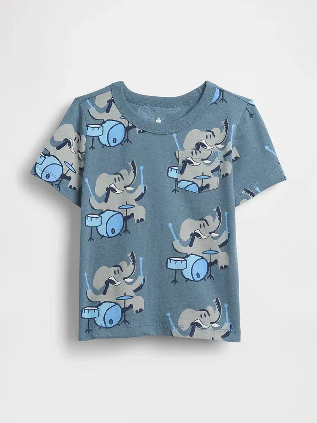 Mix & Match-T-shirt med ficka för Baby & Småbarn