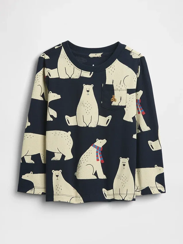 Mix & Match-T-shirt med ficka för Baby & Småbarn