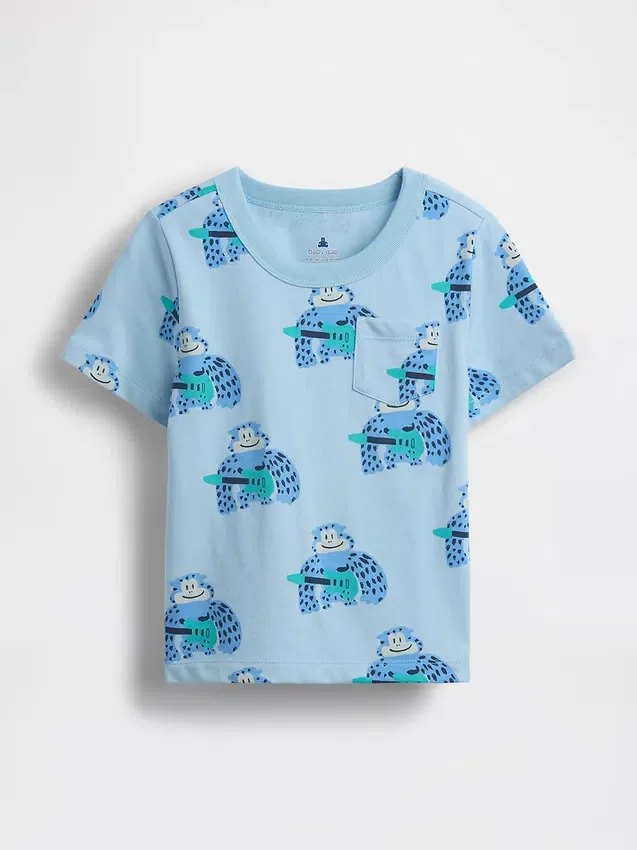 Mix & Match-T-shirt med ficka för Baby & Småbarn