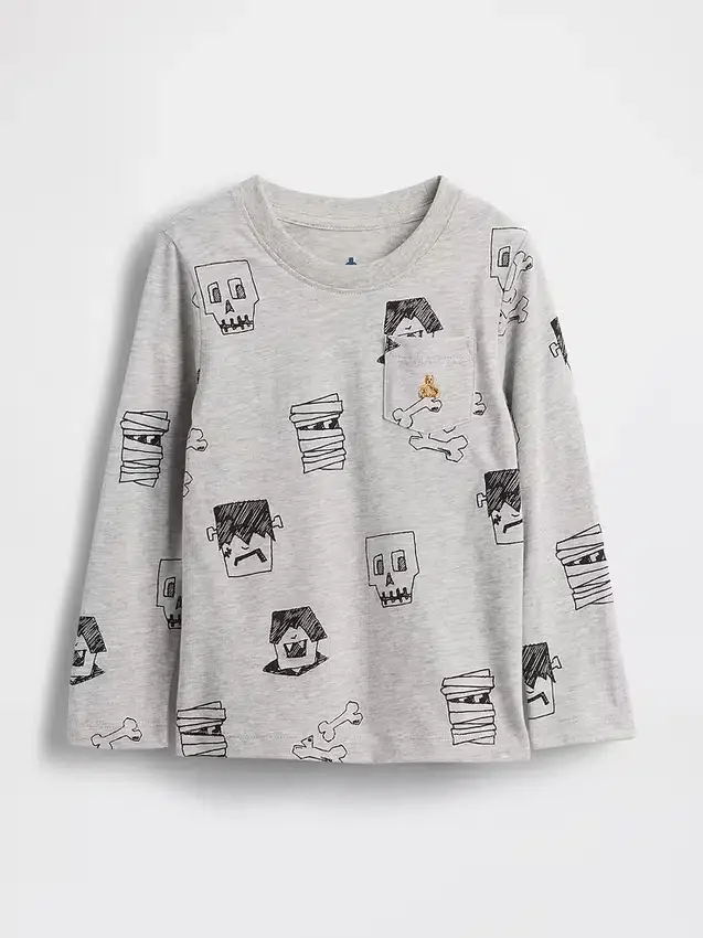 Mix & Match-T-shirt med ficka för Baby & Småbarn