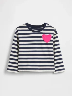 Mix & Match-T-shirt med hjärtficka för Baby & Småbarn