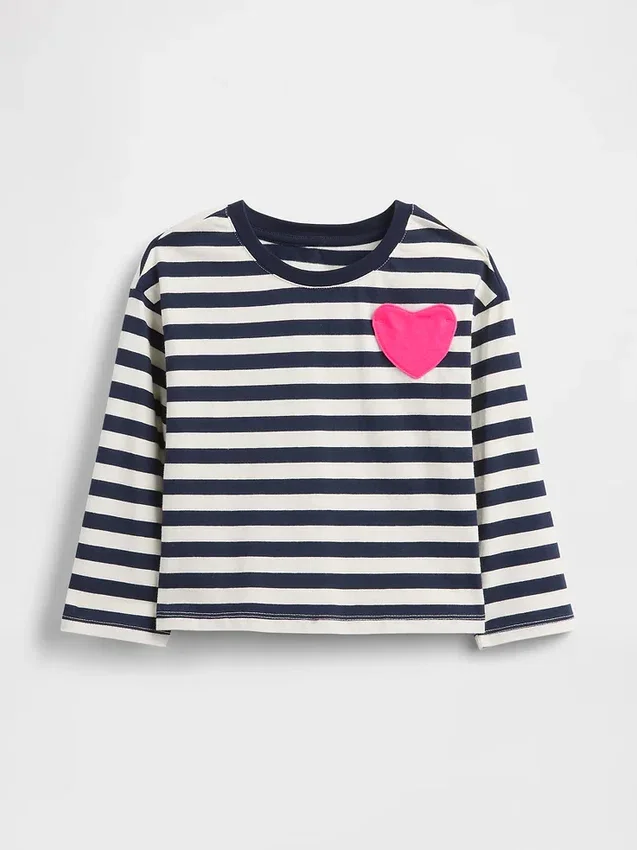 Mix & Match-T-shirt med hjärtficka för Baby & Småbarn